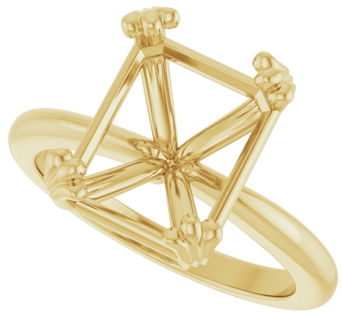 Sužadėtuvių Žiedas „Solitaire“ 14k yellow gold Emerald 11mm x 9mm (5)