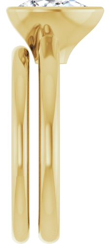 Sužadėtuvių Žiedas „Bezel-Set Solitaire“ 14k yellow gold Pear 9mm x 6mm (9)