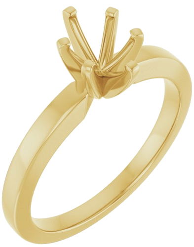 Sužadėtuvių Žiedas „Solitaire“ 14k yellow gold Oval 7mm x 5mm (1)