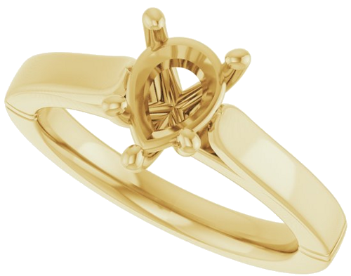 Sužadėtuvių Žiedas „Solitaire“ 10k yellow gold Pear 8mm x 6mm (5)