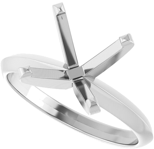 Platinum 10 mm Round Solitaire Engagement Ring Mounting (5)