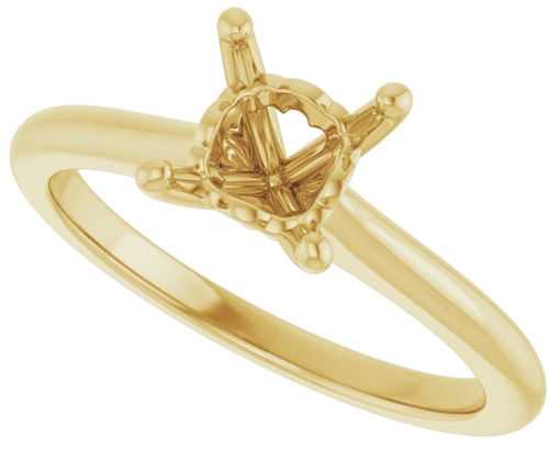 Sužadėtuvių Žiedas 14k yellow gold Square 5mm (5)