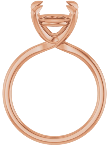 Sužadėtuvių Žiedas 14k rose gold Oval 12mm x 10mm (2)