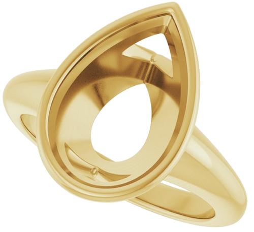 Sužadėtuvių Žiedas „Bezel-Set Solitaire“ 14k yellow gold Pear 14mm x 9mm (5)