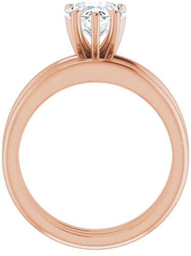 Sužadėtuvių Žiedas „Solitaire“ 585 Rožinis Aukso Heart Shape 7mm (7)