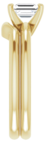 14K Yellow  6x4 mm Emerald Solitaire Engagement Ring Mounting (9)