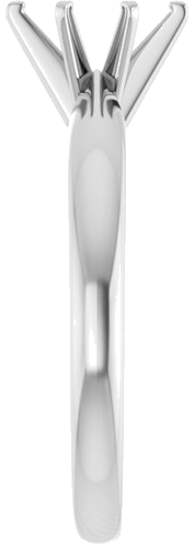 14K White 7 x 5 mm Oval Solitaire Engagement Ring Mounting (4)