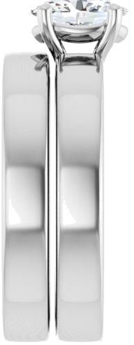 Sužadėtuvių Žiedas „Solitaire“ 925 Sidabro Oval 7mm x 5mm (9)