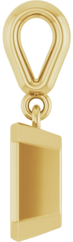 Pakabukas „Bezel-Set Charm“ 10k yellow gold Emerald 7mm x 5mm (3)