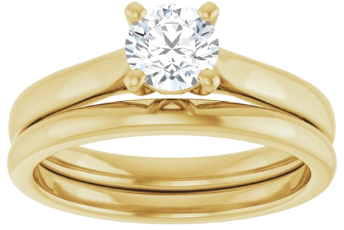 14K Yellow 5.2 mm Round Engagement Ring Mounting (8)