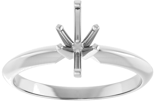 14K White Marquise 6-Prong Light Solitaire Engagement Ring Mounting (3)