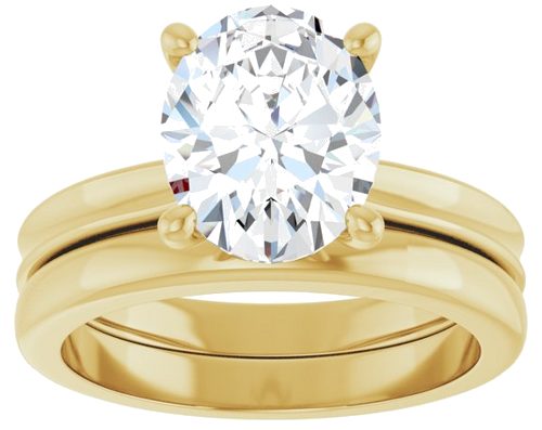 Sužadėtuvių Žiedas 14k yellow gold Oval 10mm x 8mm (8)