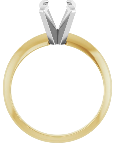 Sužadėtuvių Žiedas „Solitaire“ 585 Baltojo Ir Geltonojo Aukso Emerald 7.5mm x 5.5mm (2)