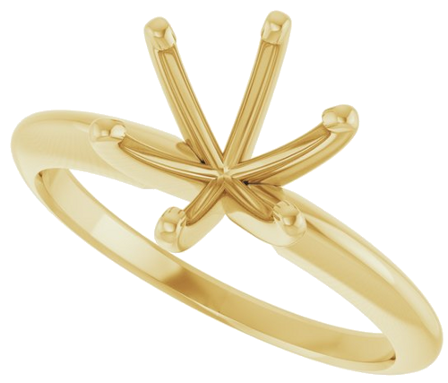 Sužadėtuvių Žiedas „Solitaire“ 14k yellow gold Round 7.8mm x 8.6mm (5)