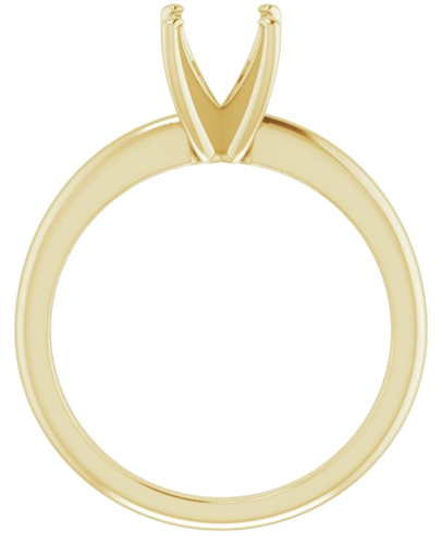 14K Yellow  6 mm Cushion Solitaire Engagement Ring Mounting (2)