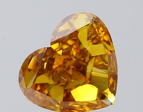 1.0 carat Fancy Deep Brownish Yellow-SI2 Natūralus Heart Deimantas (1)