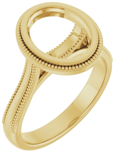 Sužadėtuvių Žiedas „Solitaire“ 585 Geltonojo Aukso Oval 10mm x 8mm (1)