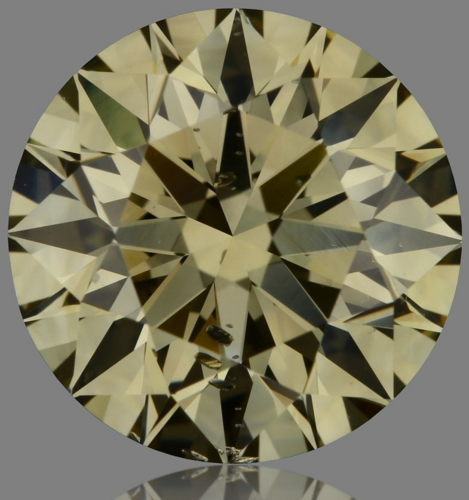 2.0 carat Fancy Light Brownish Yellow-SI2 GD cut Natūralus Round Deimantas (1)