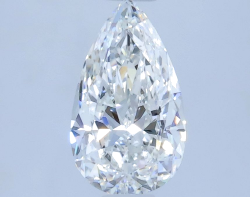 0.58 carat F-IF Natūralus Pear Deimantas (1)