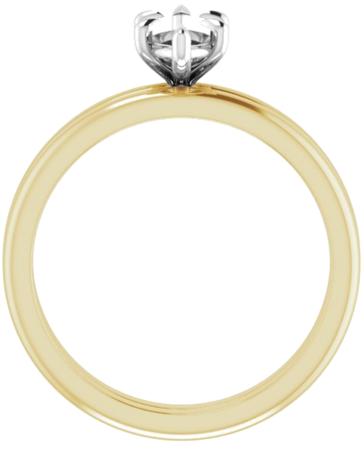 Sužadėtuvių Žiedas „Claw-Prong“ 14k yellow/white gold Marquise 9mm x 4.5mm (7)