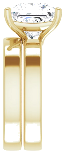 Sužadėtuvių Žiedas „Solitaire“ 14k yellow gold Square 9mm (9)