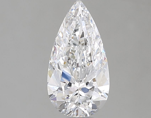 0.7 carat D-VS2 Natūralus Pear Deimantas (1)