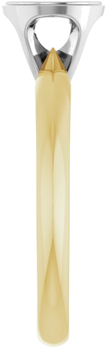 Sužadėtuvių Žiedas „Solitaire“ 585 Baltojo Ir Geltonojo Aukso Round 6.5mm (4)