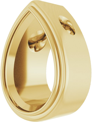 Pakabukas „Bezel-Set Solitaire“ 14k yellow gold Pear 10mm x 7mm (2)