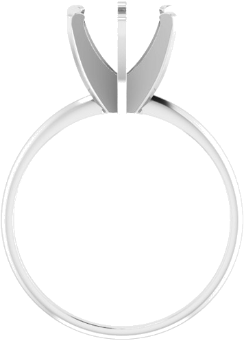 Sužadėtuvių Žiedas „Claw-Prong Solitaire“ 14k white gold Round 8.6mm (2)