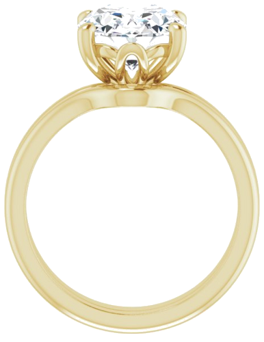 14K Yellow 11x9 mm Oval Solitaire Engagement Ring Mounting (7)