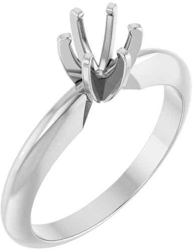 Sužadėtuvių Žiedas „Solitaire“ 14k white gold Round 4.8mm (1)