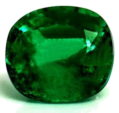 0.54 carat GREEN Cushion Smaragdas (1)