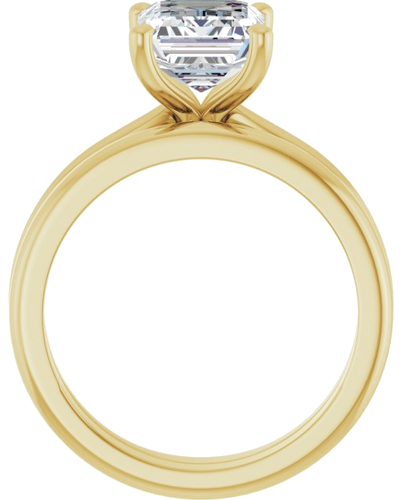Sužadėtuvių Žiedas 14k yellow gold Emerald 9mm x 7mm (7)