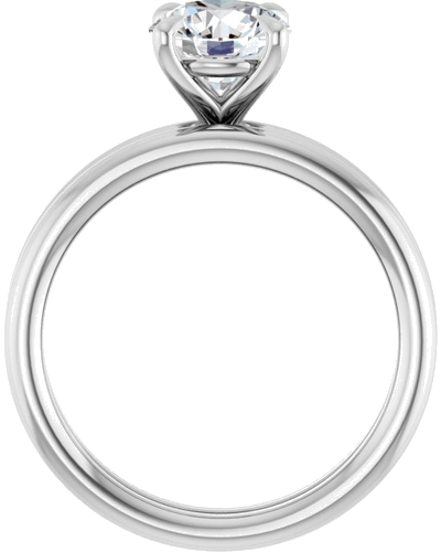 Sužadėtuvių Žiedas „Claw-Prong Solitaire“ 10k white gold Round 7mm (7)