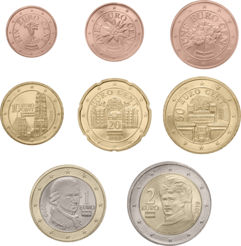 2019 Austrija Euro monetų rinkinys (1)