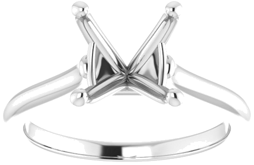 Sužadėtuvių Žiedas „Solitaire“ 585 Baltojo Aukso Round 9mm (3)