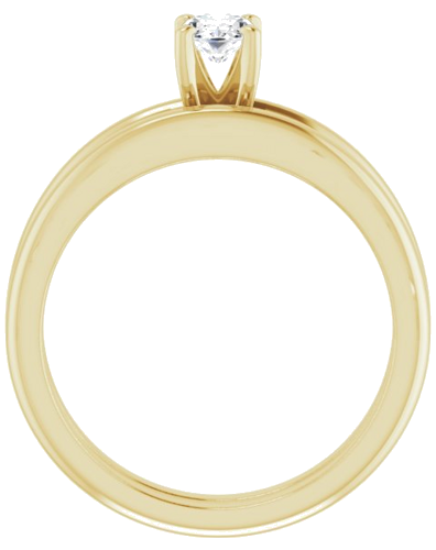 14K Yellow  6x4 mm Oval Solitaire Engagement Ring Mounting (7)