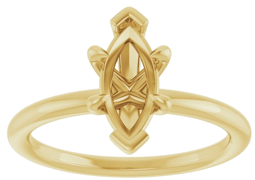 Sužadėtuvių Žiedas „Claw-Prong Solitaire“ 14k yellow gold Marquise 10mm x 5mm (3)