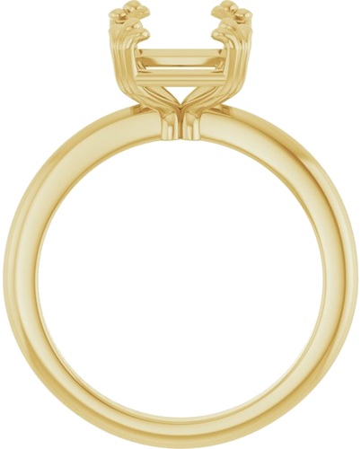 Sužadėtuvių Žiedas „Solitaire“ 14k yellow gold Emerald 10mm x 8mm (2)