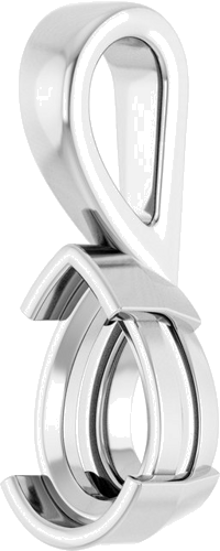 Platinum 9x6 mm Pear Pendant Mounting (2)
