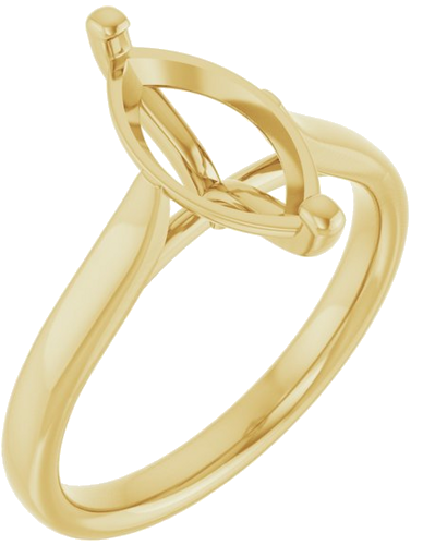 Sužadėtuvių Žiedas „Solitaire“ 585 Geltonojo Aukso Marquise 12mm x 6mm (1)