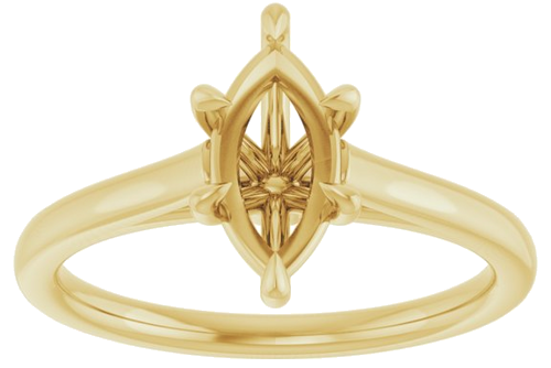 Sužadėtuvių Žiedas „Claw-Pong“ 14k yellow gold Marquise 9.5mm x 5mm (3)