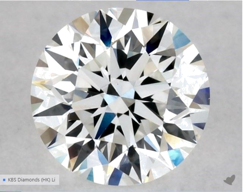 0.51 carat G-VVS2 Excellent cut Natūralus Round Deimantas (1)