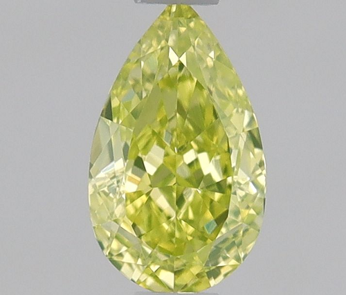 0.24 carat Fancy Intense Greenish Yellow-VS1 Natūralus Pear Deimantas (1)