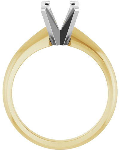 Sužadėtuvių Žiedas „Solitaire“ 14k yellow/white gold Oval 8mm x 6mm (2)