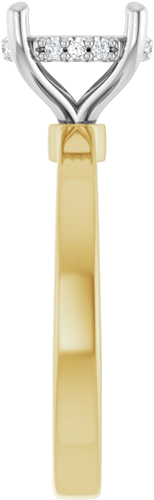 Sužadėtuvių Žiedas „Hidden Halo-Style“ 14k yellow/white gold Round 8.8mm (4)