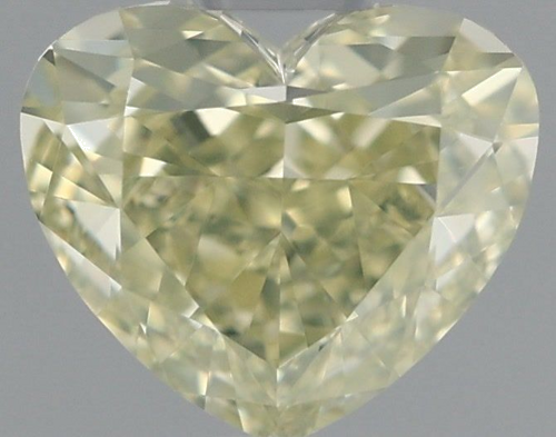 0.66 carat Fancy Light Greenish Yellow-VS1 Natūralus Heart Deimantas (1)