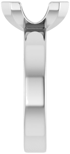 Sužadėtuvių Žiedas „Half-Bezel Solitaire“ 14k white gold Emerald 10mm x 8mm (4)