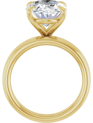 Sužadėtuvių Žiedas „Claw-Prong Solitaire“ 14k yellow gold Oval 14mm x 10mm (7)