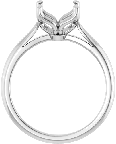 Sužadėtuvių Žiedas „Solitaire“ 585 Baltojo Aukso Cushion 8mm (2)